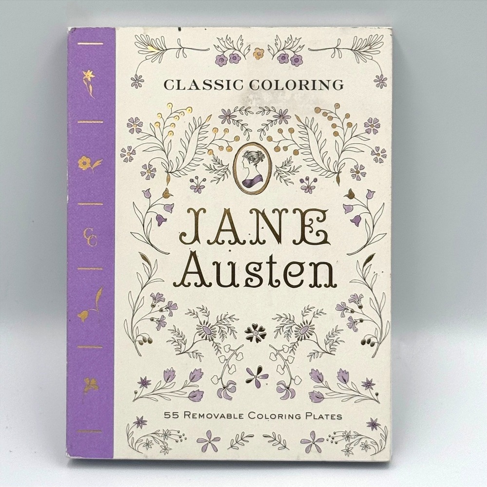 Abrams Noterie Jane Austen Classic Coloring Book 55 Removable Plates